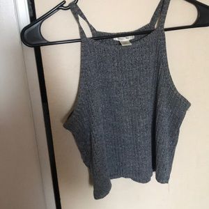 Cropped Grey Tank Top
